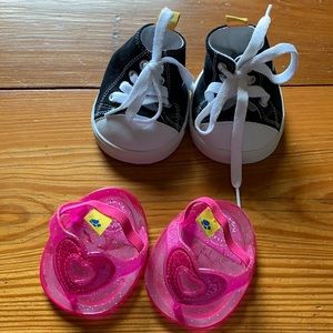 Build-A-Bear flip flops and tennis shoes